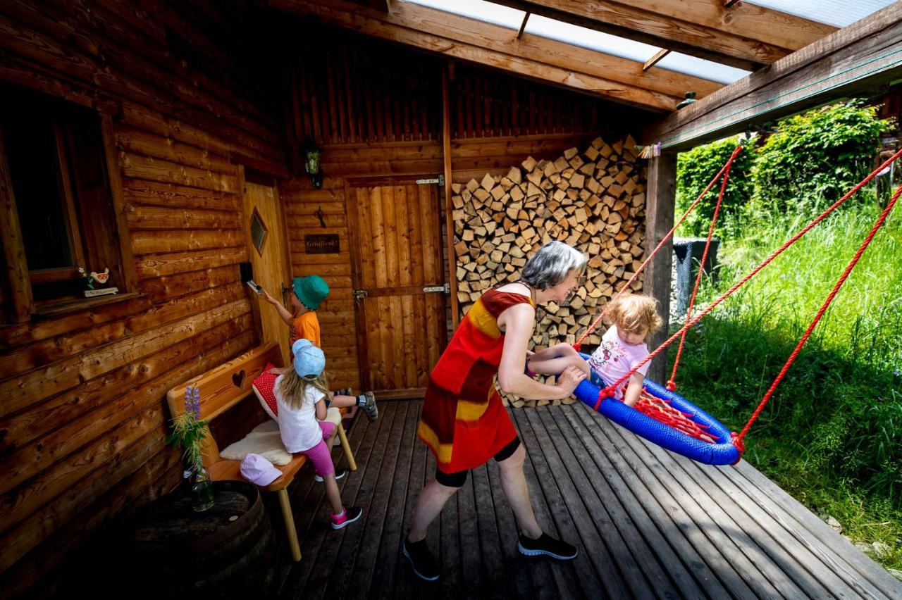 Naturpark Huette Mandl, Biobauernhof & Huettenurlaub Sankt Lambrecht Bagian luar foto